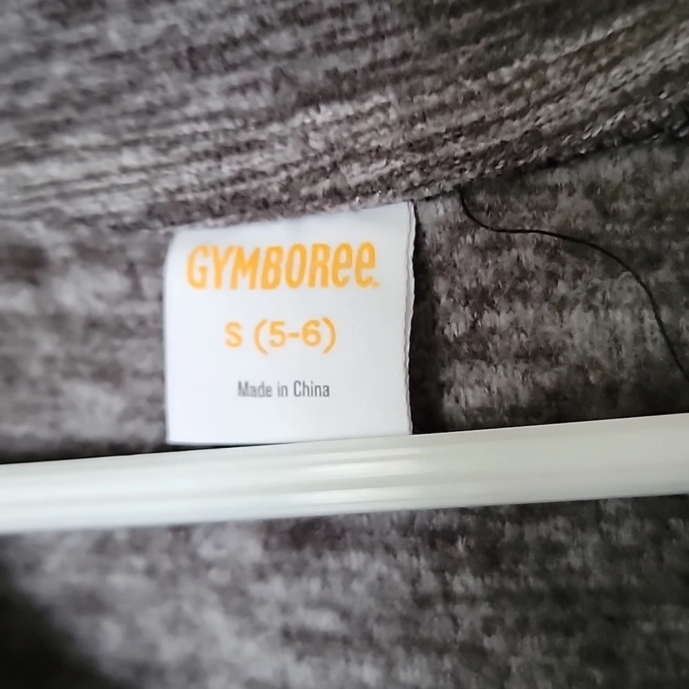 Gymboree gray quarter zip fleece pullover 5-6